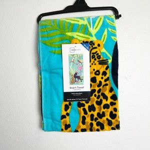 Kids Jungle Beach Towel Monkey Parrot Flamingo Cheetah 28x60 Mainstays